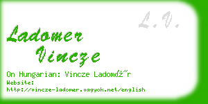 ladomer vincze business card